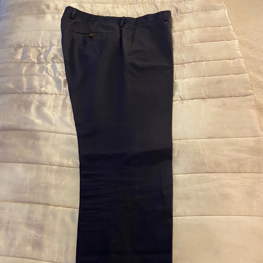 J.Crew Ludlow Slim Navy Dress Trousers 33x32 Italian Cotton Larusmiani